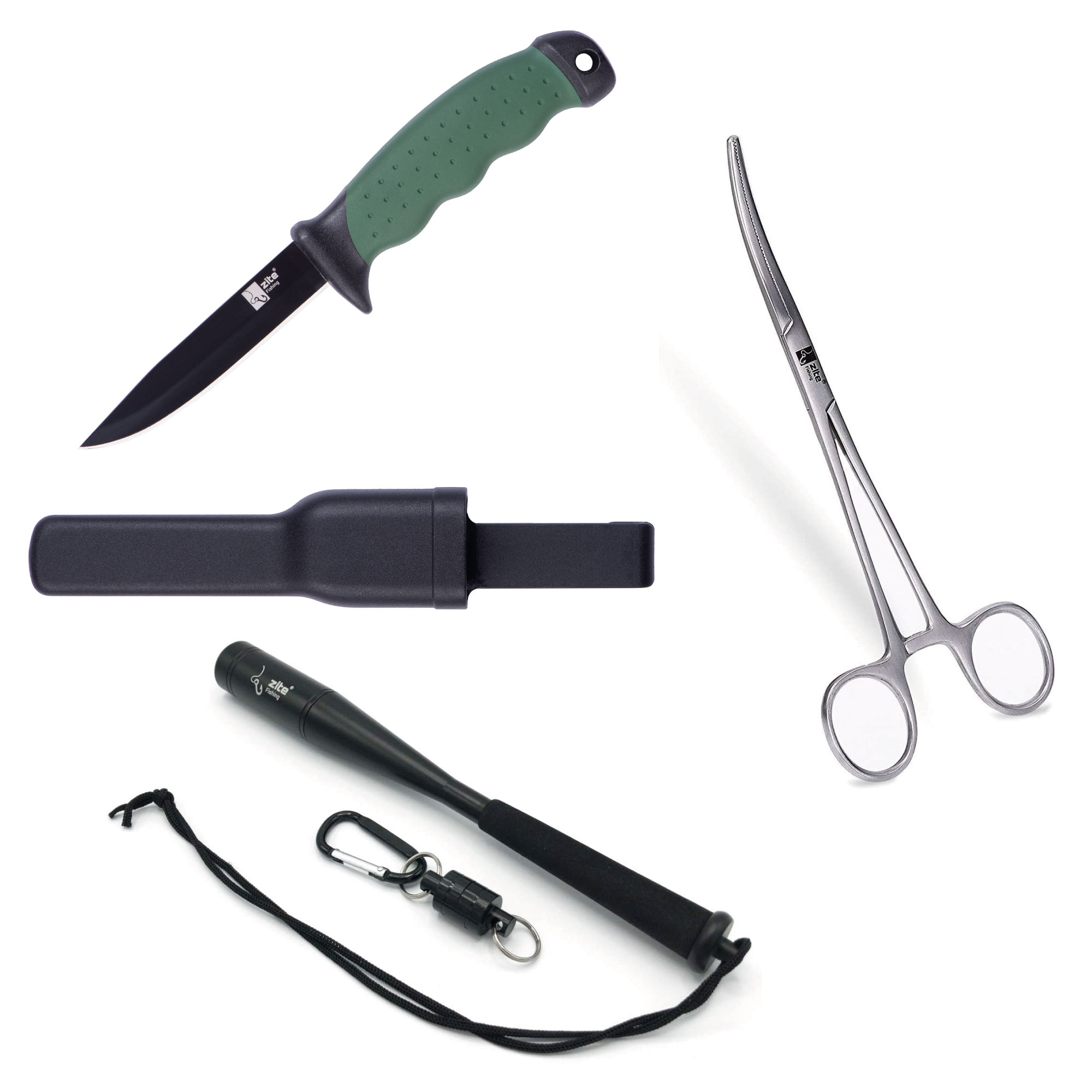 Zite Fishing Angelwerkzeug Set Messer + Alu-Töter + Lösezange