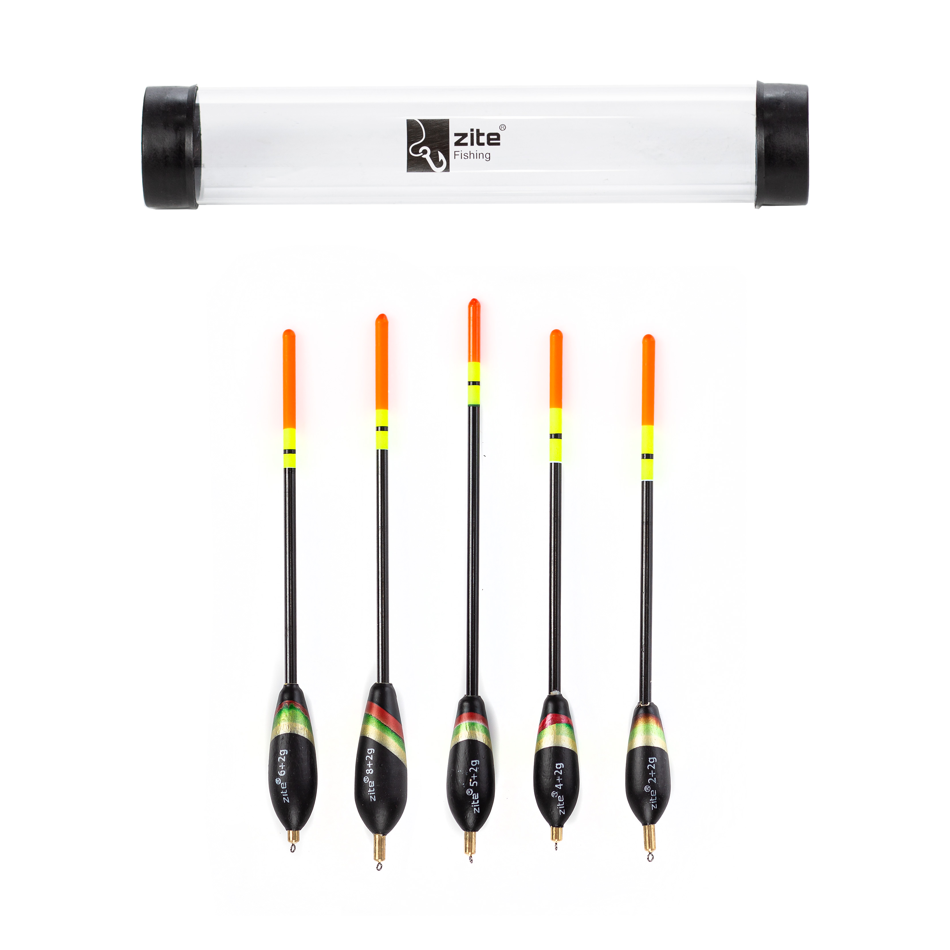 Vorgebleite Waggler Posen Set 5 Stück mit Posenrohr Zite Fishing