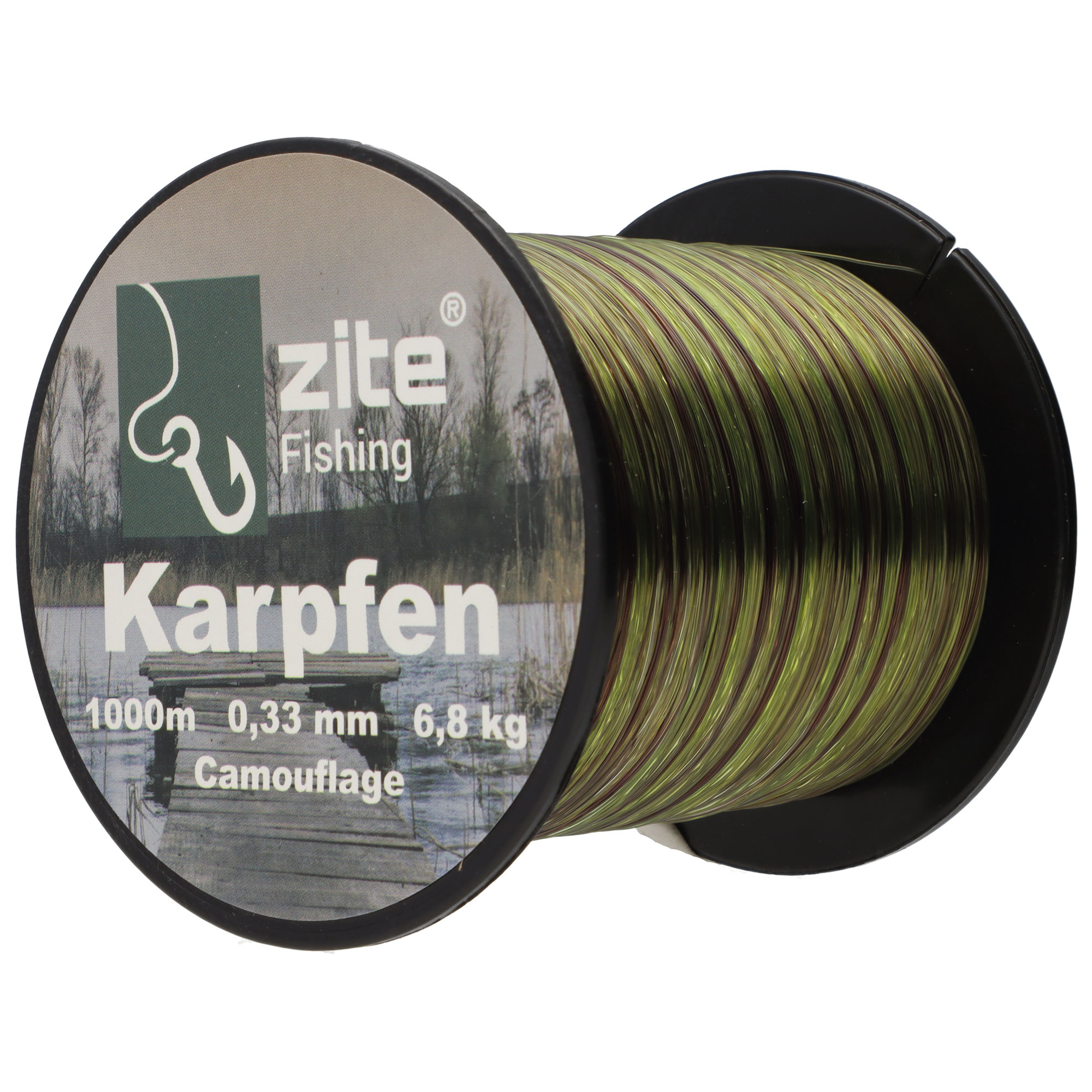 Monofile Karpfenschnur Camouflage 1000m 0,33mm Zite Fishing