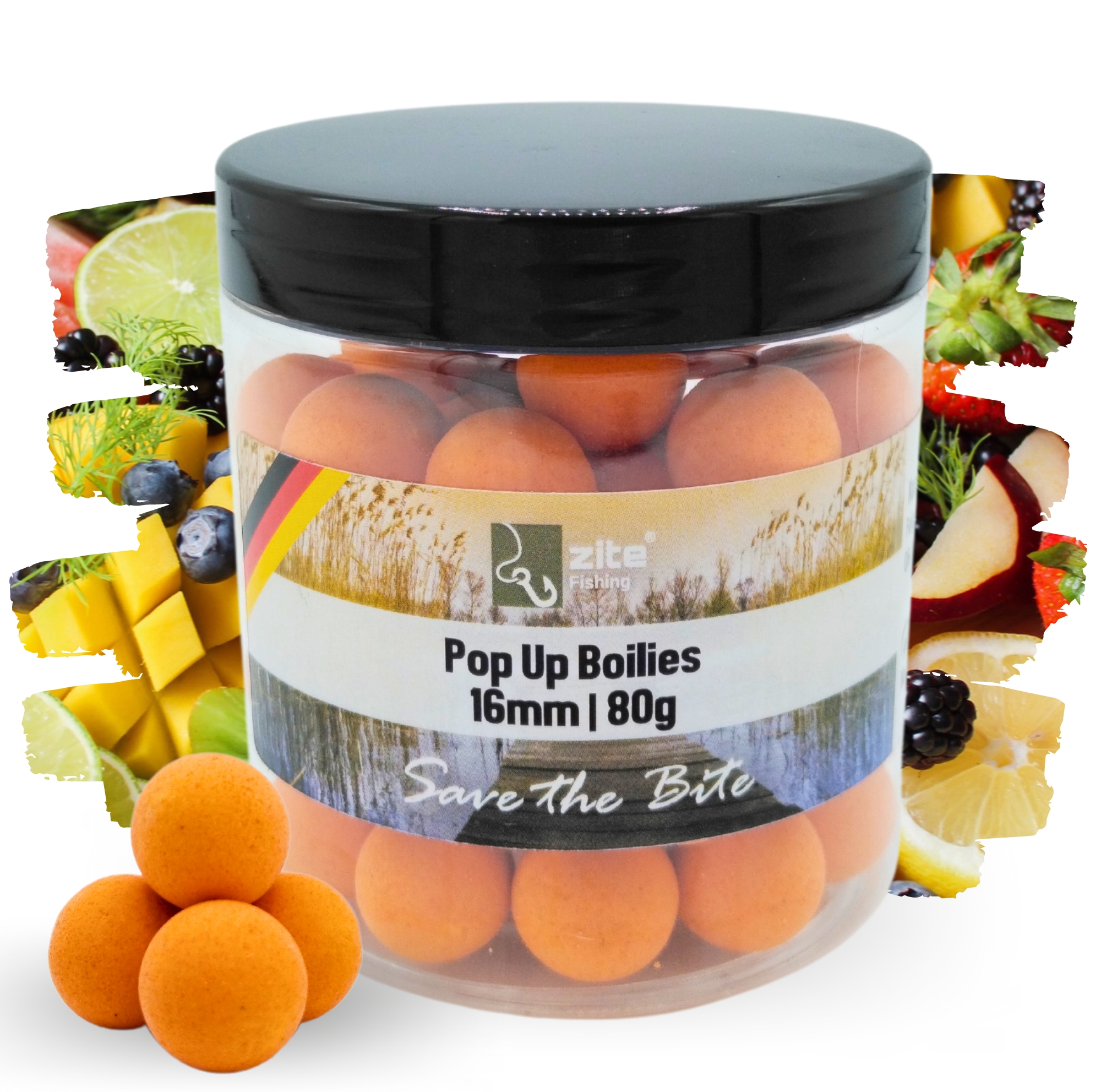 Tutti Frutti Pop-Up Boilies von Zite Fishing 16mm