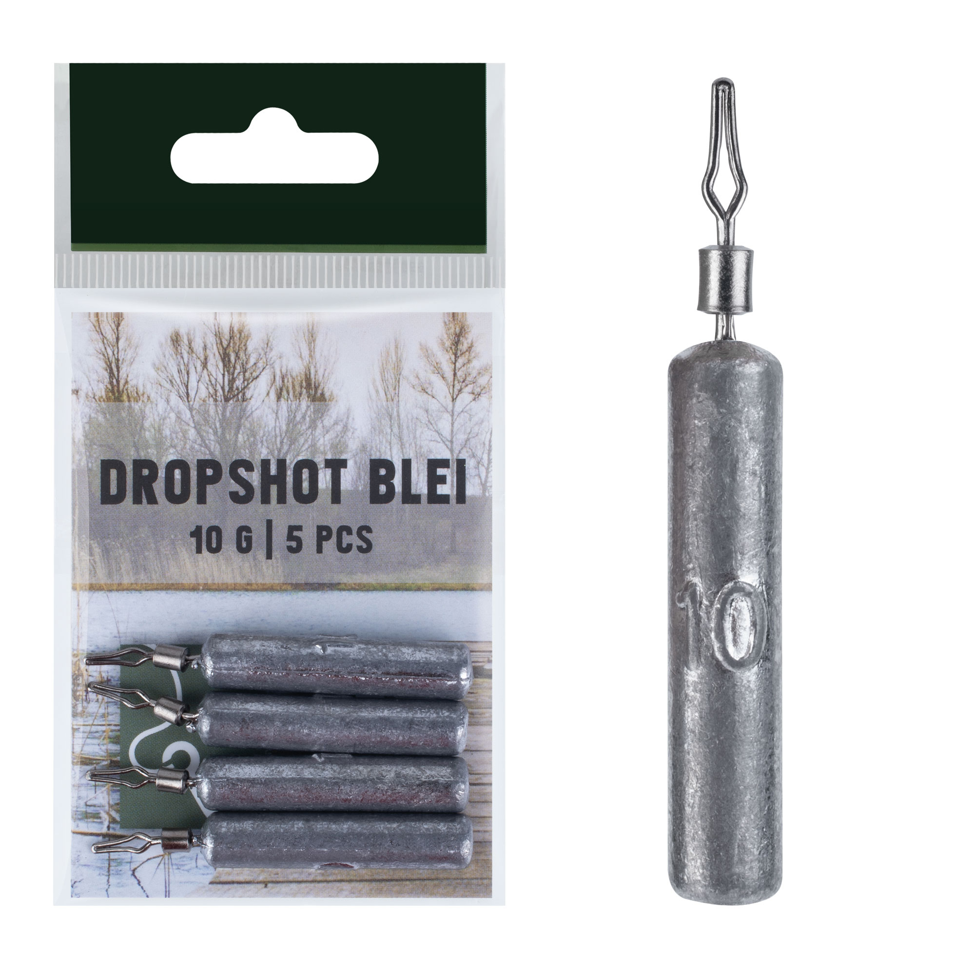 Drop Shot Gewichte Blei zum Angeln 10 g 5 Stück Set Zite Fishing
