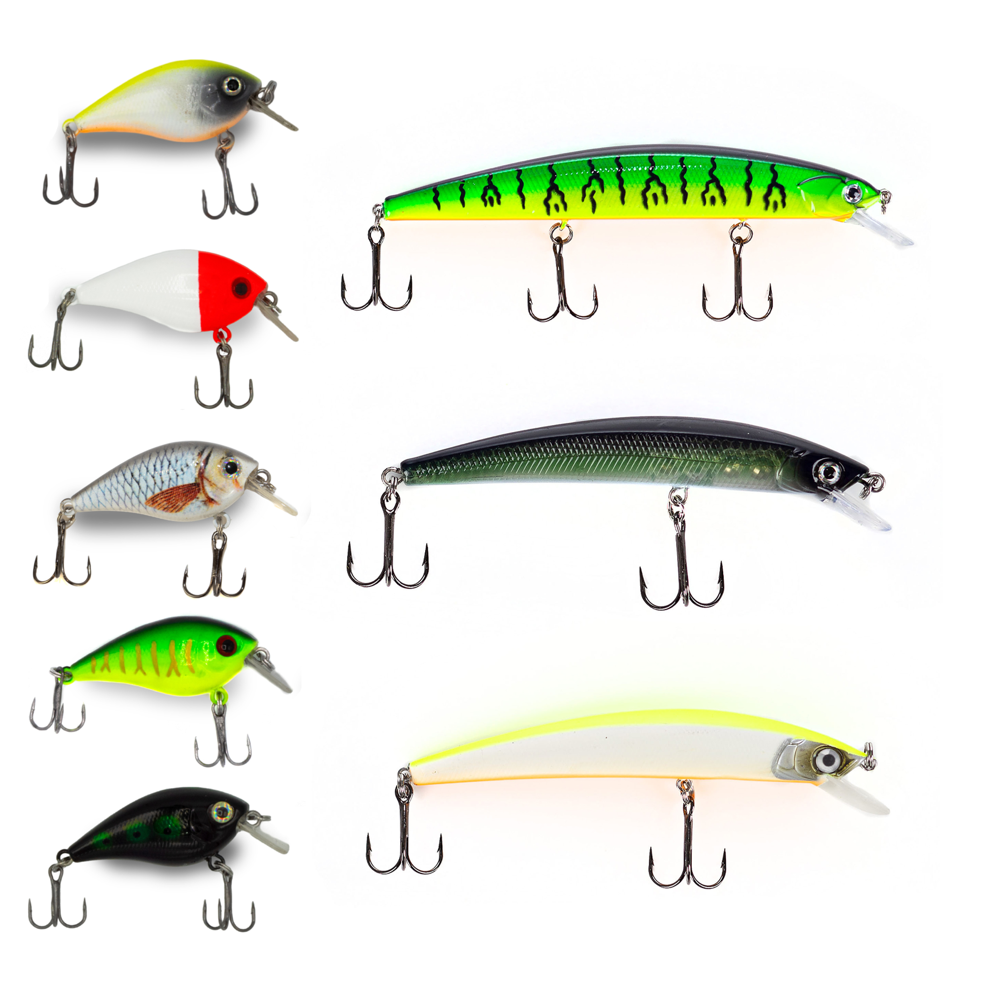 Hecht und Zander Wobbler Set Crankbait Hardbait Zite Fishing