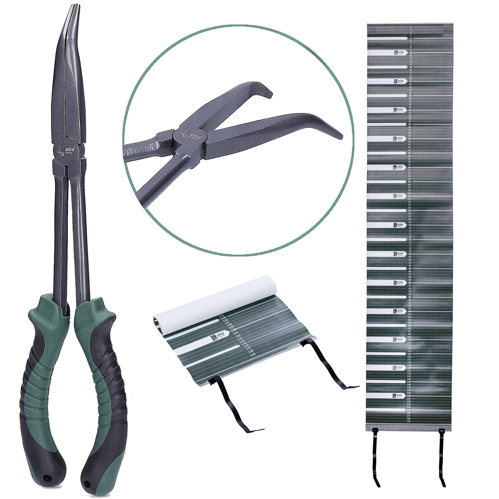 Hakenlöser Zange 28 cm mit Maßband Aufrollbar 140×30 cm Zite Fishing