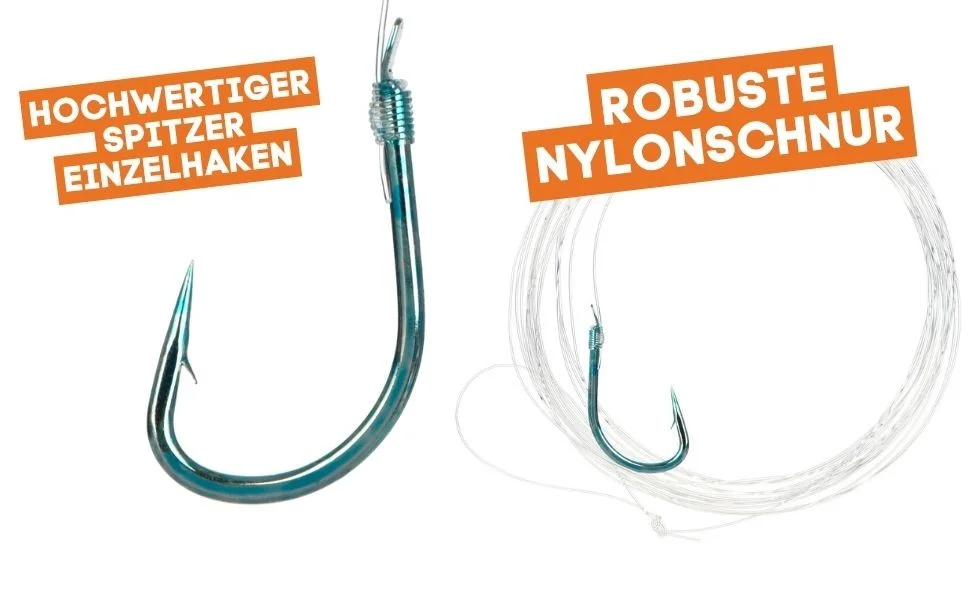 Sbirolino Haken mit Schnur Größe 10 Nylonschnur 200 cm 0,18 mm 10 STK angelfertiges Vorfach Zite Fishing - Detaillierte Übersicht