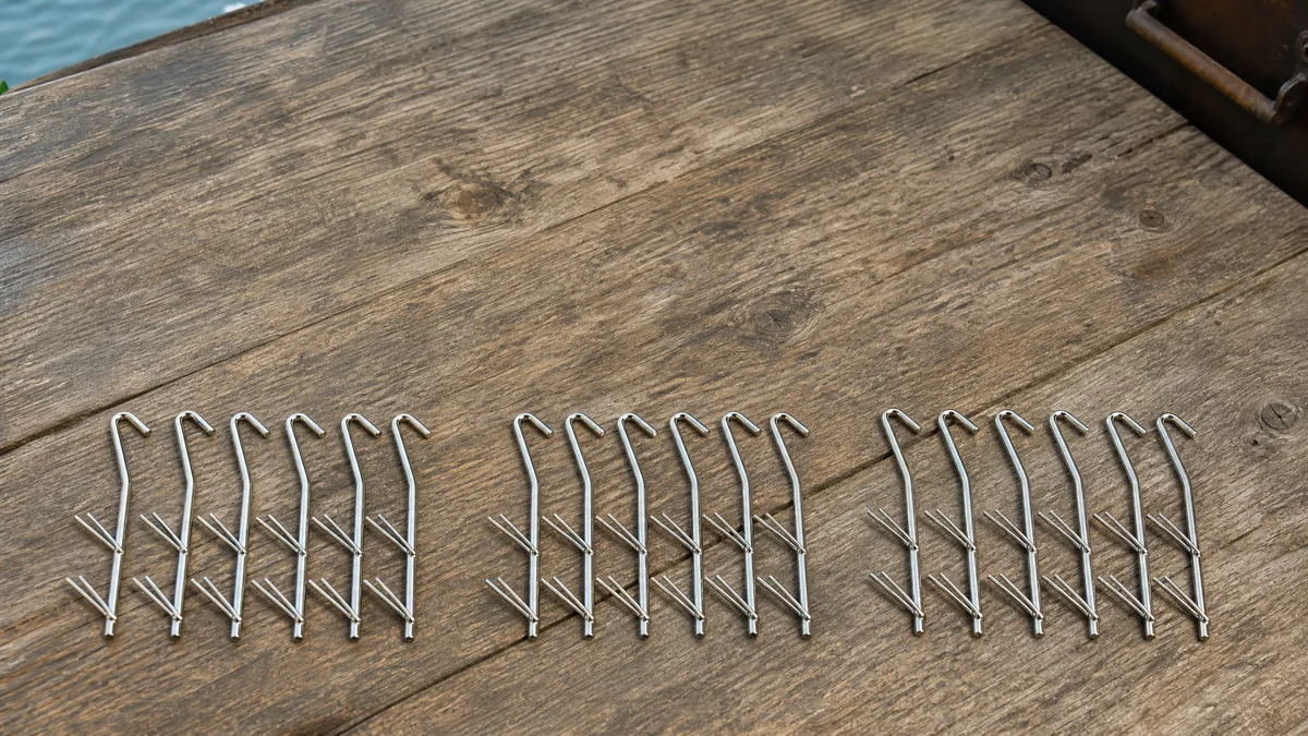 V-Räucherhaken Set Fische Räuchern Stainless Steel Räucherofen 18 Stück Zite Fishing - Detaillierte Übersicht