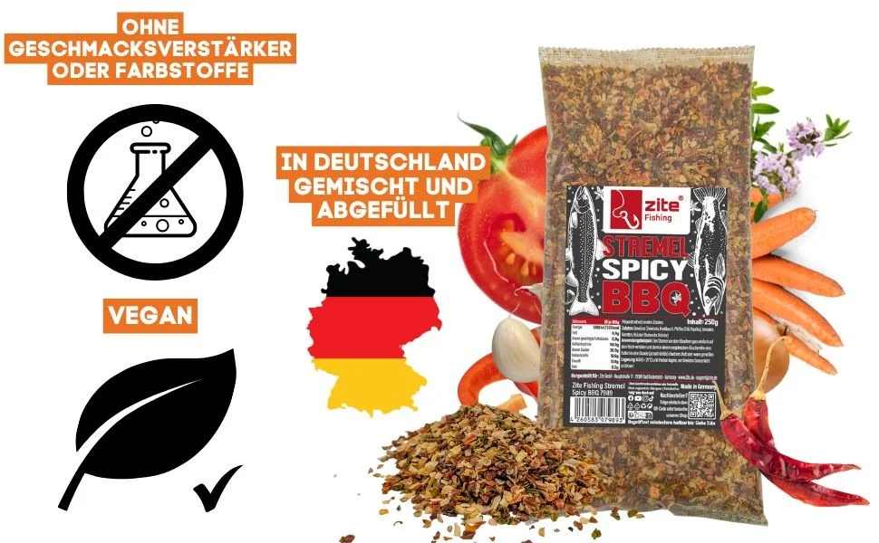 Zite Fishing Stremel Spicy BBQ 250 g Räuchergewürz zum Fische Räuchern - Detaillierte Übersicht