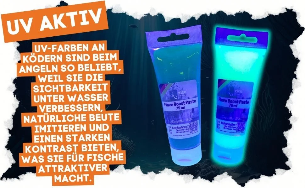 Flave Boost Aroma Gummiköder Paste Anis gelb UV-Aktiv 75 ml fürs Raubfisch Angeln - Detaillierte Übersicht