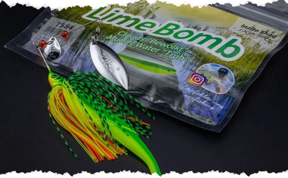 Inzite Rotator Set 10-21g 5 STK Spinnerbaits mit Doppelspinnerblatt & Fransen - Detaillierte Übersicht