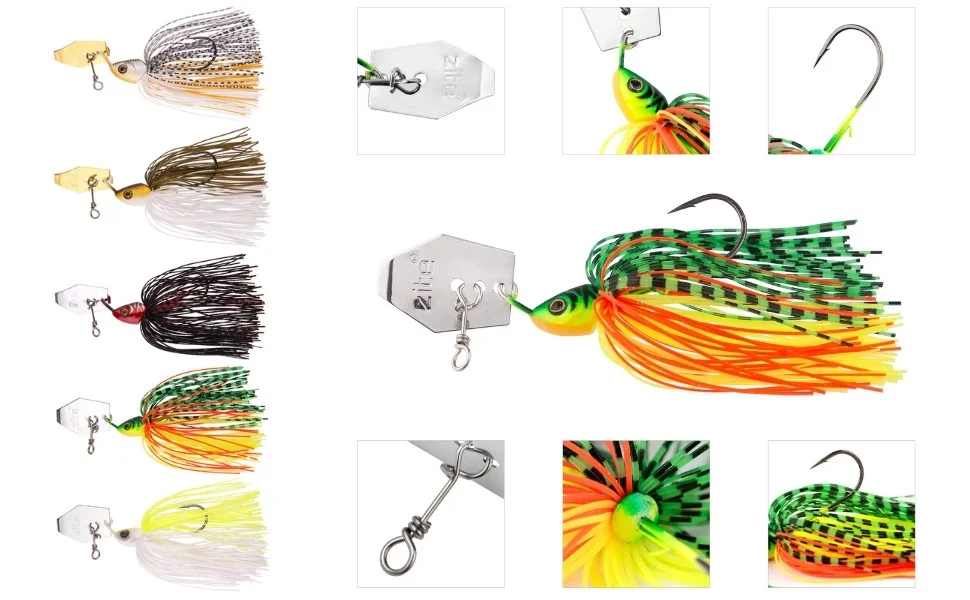Inzite Blader Set 10-21g 5 STK Bladed Jig Raubfischköder Starke Vibration & Trailerfähig - Detaillierte Übersicht