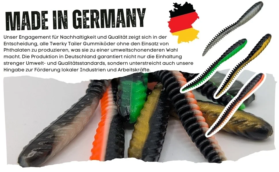 Zite Fishing Twerky Tailer Dark Mix Knoblauch 7 cm 8 STK 3in1 Gummiköder Forelle - Detaillierte Übersicht