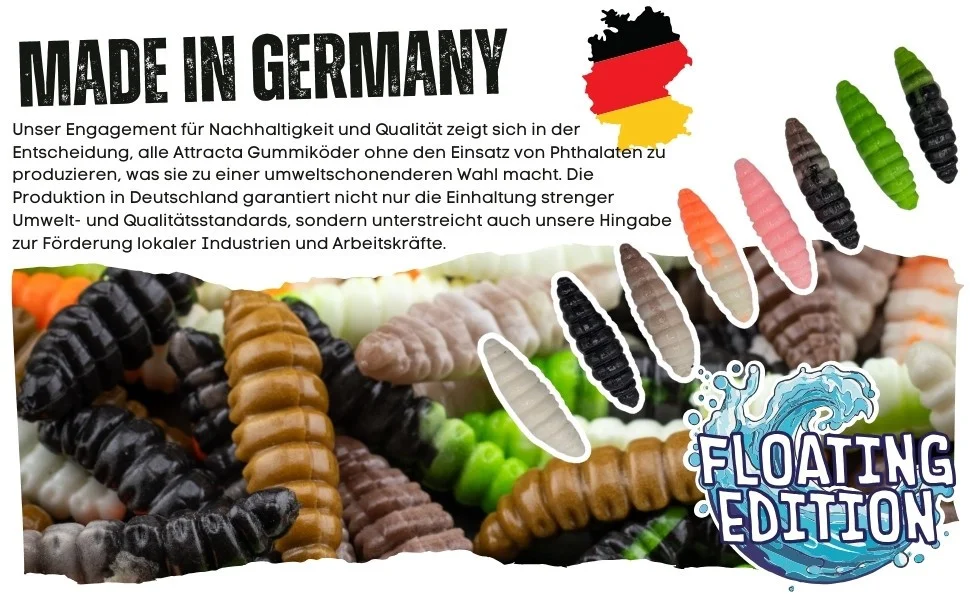 Zite Fishing Attracta Larv Passiv Starterset mit Bodentaster, Vorfachhaken, Karabinerwirbel und Gummiperlen Grundangeln  - Detaillierte Übersicht