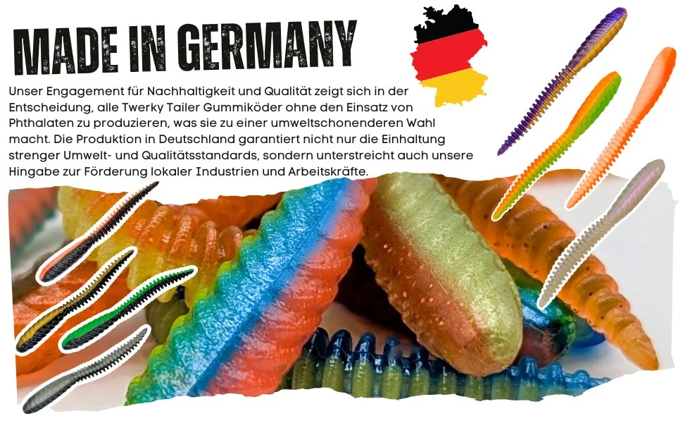 Twerky Tailer Gummiköder Forelle Starterset mit Tungsten Jighaken & Cheburashka Zite Fishing - Detaillierte Übersicht