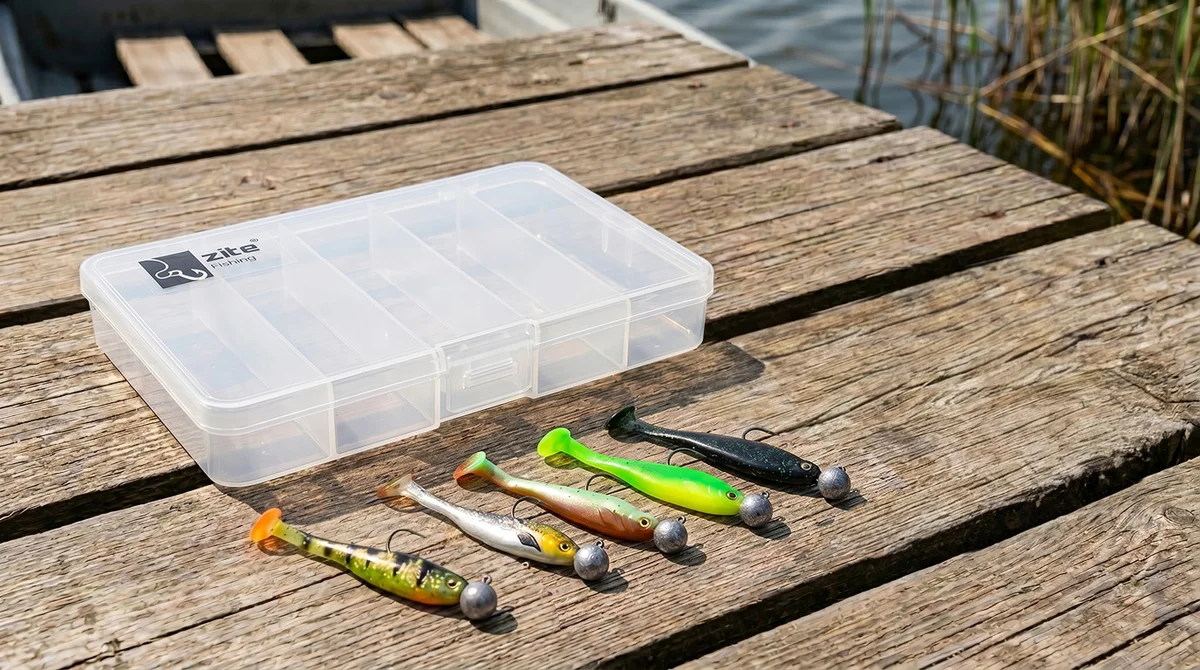 Zite Fishing Ready Rigged Pershads 8cm – 5 Gummifische fertig montiert auf Jighaken für Barsch & Zander - Detaillierte Übersicht