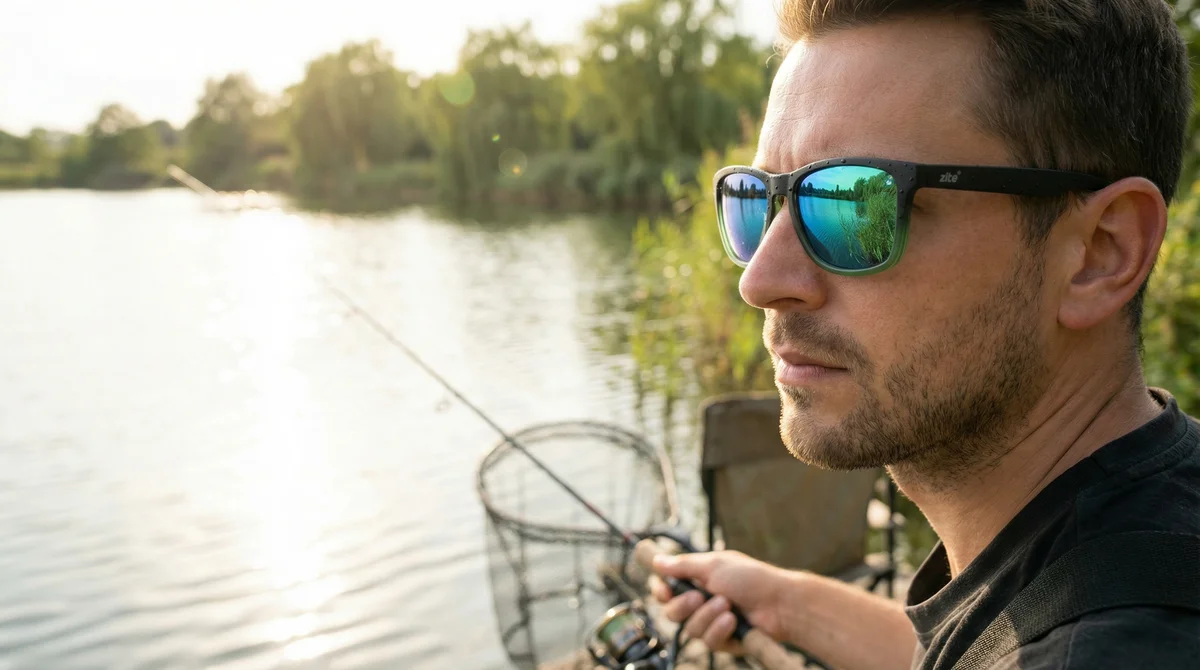 Zite Fishing Polarisationsbrille Basulo – Blaugrün verspiegelt mit UV400-Schutz inkl. Hardcase & Microfasertuch - Detaillierte Übersicht