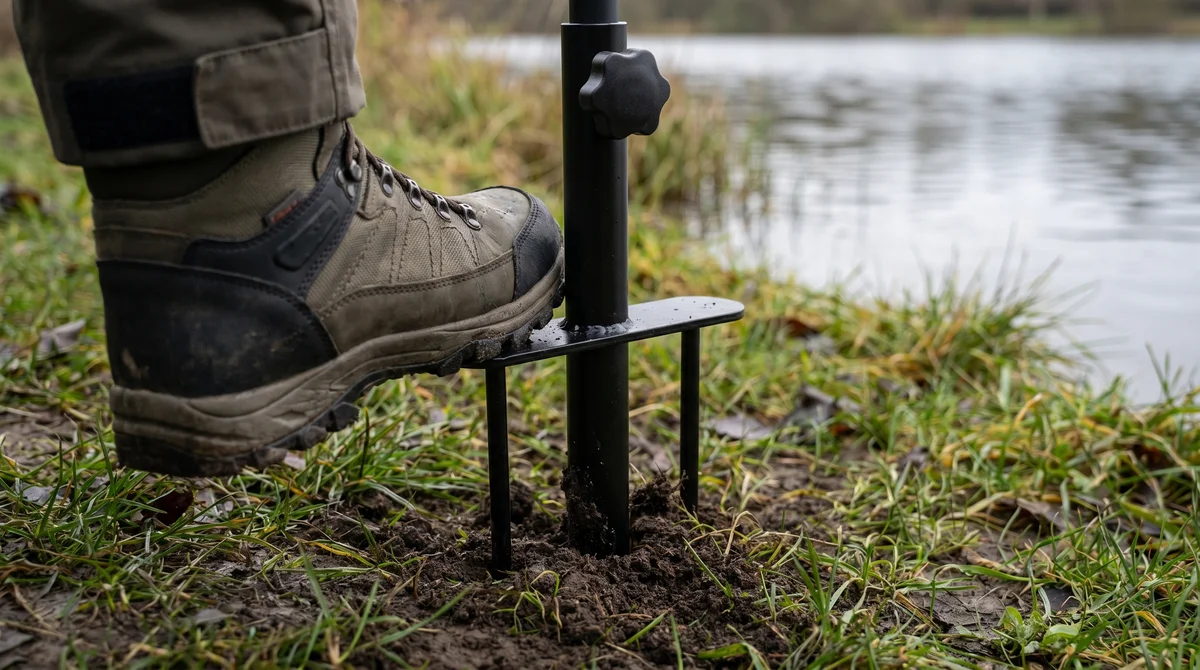 Zite Fishing Schirmstütze Deluxe – Metall Erdanker 3-Spieß-System für Angelschirme - Detaillierte Übersicht