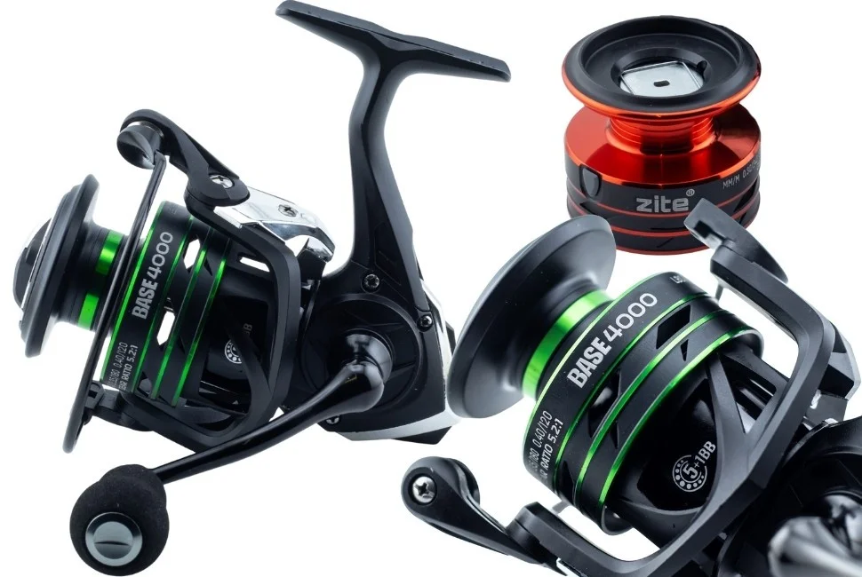 Zite Fishing Spinning Reel Base 4000 Spinnrolle mit Frontbremse 5+1 2 Aluminiumspulen für Forelle & Barsch Spinnfischen - Detaillierte Übersicht