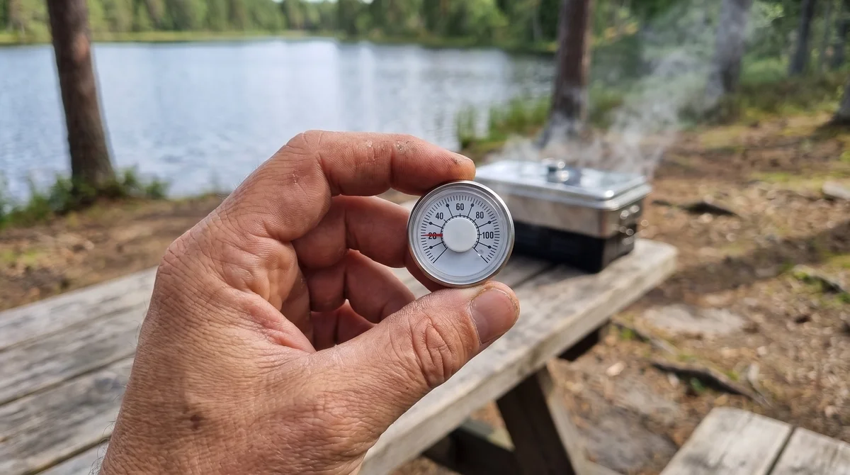 Zite Fishing Ersatzthermometer für Tischräucherofen - Analoge Anzeige von 20-100°C für Temperaturkontrolle beim Räuchern - Detaillierte Übersicht