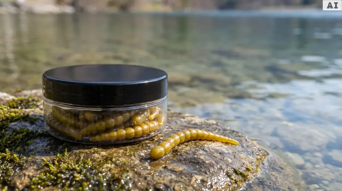 Zite Fishing Curly Viper Golden Olive 6,5 cm – Forellenköder Limited Edition, Dose mit 8+4 Stück GRATIS - Detaillierte Übersicht