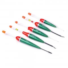 Zite Fishing Aal Posenset 5 Stück (5g, 7g, 8g, 9g, 10g) Angelzubehör ideal fürs Nachtangeln - 5 verschiedene Posen