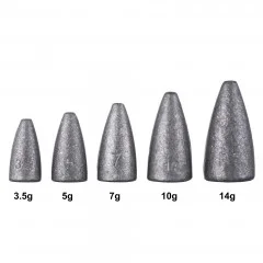 Zite Fishing Bullet Blei Sortiment 25 Angelgewichte 3,5g - 14g - ideal für Barsch & Zander - 5 verschiedene Gewichte