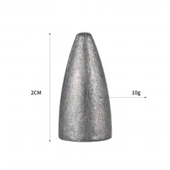 Zite Fishing Bullet Blei Angelgewichte 10g 5 tlg. ideal für Barsch & Zander - Robust & Langlebig