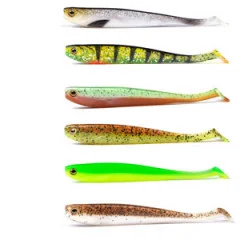 Gummifisch Set Zander Gummiköder Angeln 12cm Inzite Shad 30 Stück - 6 verschiedene Farben
