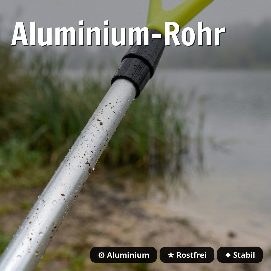 Zite Fishing Teleskopischer Rutenhalter 1,35m - 10er Set Aluminium Erdspeer mit Schnurlaufkerbe - Aluminium-Rohr