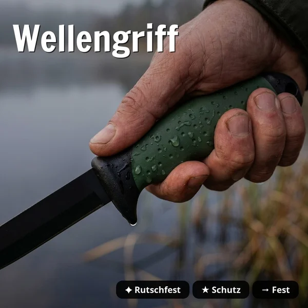 Angelmesser mit Gürtel-Messerscheide 22cm Zite Fishing - Wellengriff