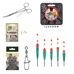 Angelkoffer Befüllt mit Zubehör wie Posen, Haken, Blei, Zange & Mehr von Zite Fishing - Viel Zubehör