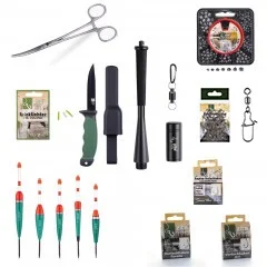 Angelkoffer mit Zubehör Befüllt Werkzeug Kescher Gummiert & Mehr von Zite Fishing - Umfangreiches Zubehör & Werkzeug