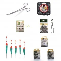 Angelkoffer Set mit viel Zubehör, Werkzeug, Rute + Rolle Bespult von Zite Fishing - Vielfältiges Zubehör