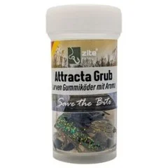 Attracta Grub Natur Mix Knoblauch Forellenköder 5 cm Larvenimitat 8 Stück - Premium-Gummiköder made in Germany