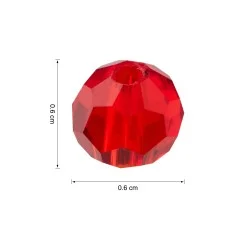 Glass Beads Glasperlen Set 6mm Rot & Transparent Carolina & Texas Rig Zite Fishing - Kompakte Abmessungen
