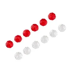Glass Beads Glasperlen Set 6mm Rot & Transparent Carolina & Texas Rig Zite Fishing - Effiziente Montage und starker Anlockeffekt