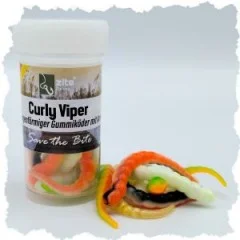 Zite Fishing Curly Viper Natur Mix Käse 6,5 cm Rotationsköder für Forelle 8 Stück - Authentische Schlangenbewegung