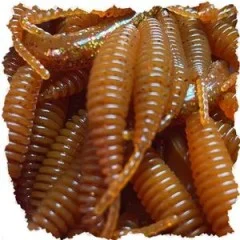 Zite Fishing Biggle Worm Schock Mix Käse 6,5 cm 8 Stück - 8 Stück in einer Dose