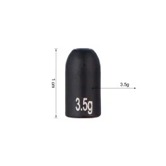 Zite Fishing Tungsten Bullet-Gewichte 4 x 3,5g - Gute Alternative zu Blei-Gewichten