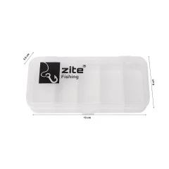 Zite Fishing Kleinteilebox mit 5 Fächer 13x 6,5 x 2,5 cm - Sicheres Verschließen