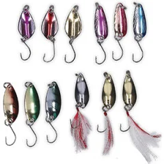 Zite Fishing Forellen Spoons Set mit Box 13-teilig - 12 Blinker