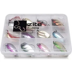 Zite Fishing Forellen Spoons Set mit Box 13-teilig - Praktische Köderbox
