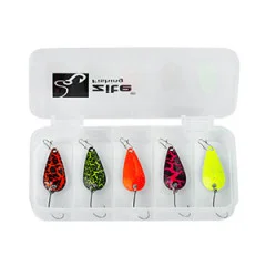 Zite Fishing Forellenblinker Neon 5er Set 3 cm 3 g - Praktische Köderbox