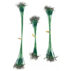 Zite Fishing Stahlvorfächer Set Raubfisch Angeln - 75 Stück 15-25cm - Karabiner und Tönnchen-Wirbel