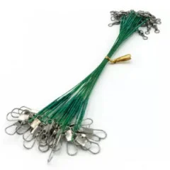 Zite Fishing Stahlvorfächer Set Raubfisch Angeln - 75 Stück 15-25cm - Ummantelung