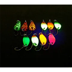 Zite Fishing Forellen Spoon Sortiment 13-teilig Neon Bunt 3g - UV-aktive Farben