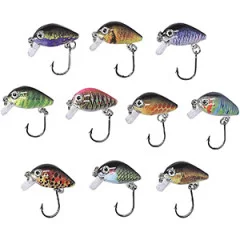 Miniwobbler-Set 10 Stück Forelle Barsch Angeln in Box Zite Fishing - Wobbler-Set