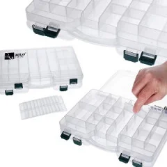 Zite Fishing Angelbox Doppelseitig Transparent 29,5x19x6cm - Steckfächer