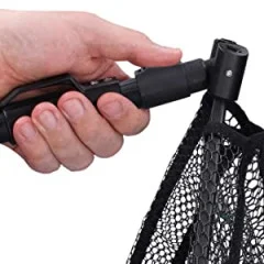 Zite Fishing Spinnkescher Gummiert - Einhändig Faltbar - Schwarz 113cm - Einhändig bedienbar