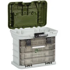 Angelkoffer mit 4 Tackleboxen 27x18x26cm als Gerätekoffer Zite Fishing - Großes Hauptfach