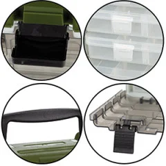 Angelkoffer mit 4 Tackleboxen 27x18x26cm als Gerätekoffer Zite Fishing - Robuster Kunststoff