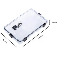 Wasserdichte Angelbox 27x18x5cm Variable Tacklebox Zite Fishing - Maße: 27 x 18 x 5 cm